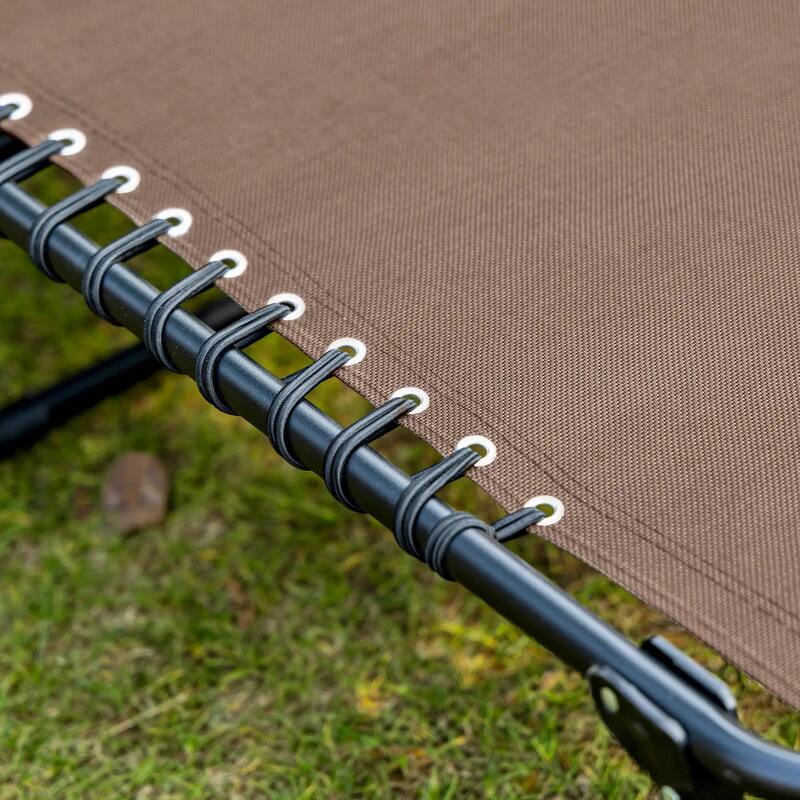 Reclining Chaise Lounge with Adjustable Back, Pillow for Patio Beach