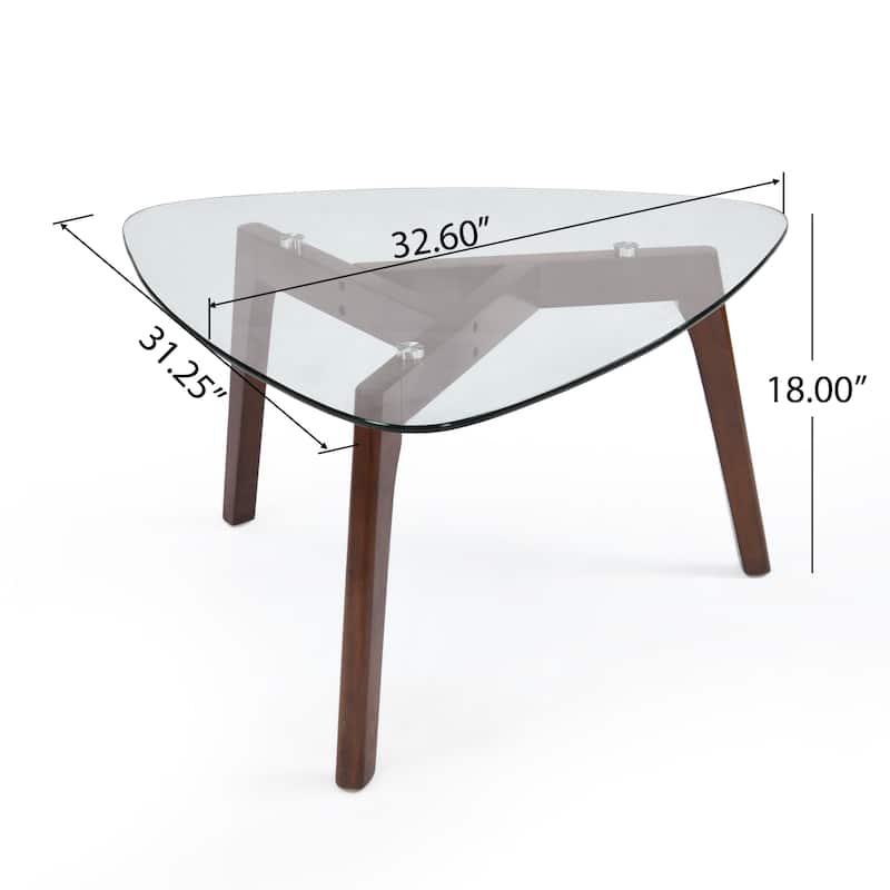 Wasco Indoor Wood and Glass Table Set by Christopher Knight Home