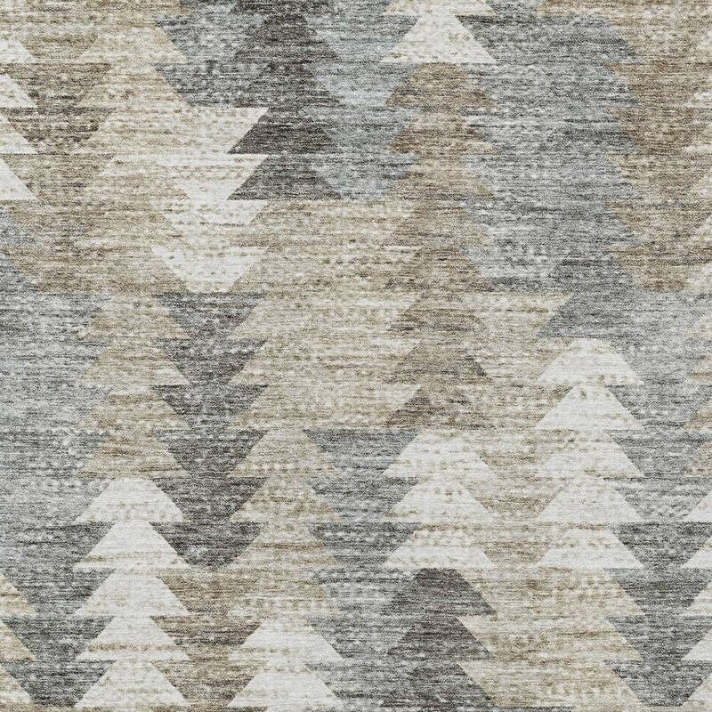HomeRoots Geometric Transitional Rectangle Outdoor Rug