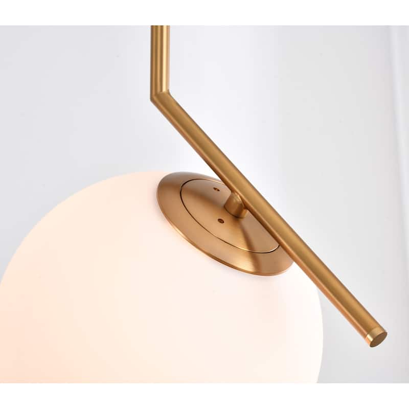 Brass Pendant Light - Modern Farmhouse Lighting Fixture for Kitchen Island Dining Room - 9.5