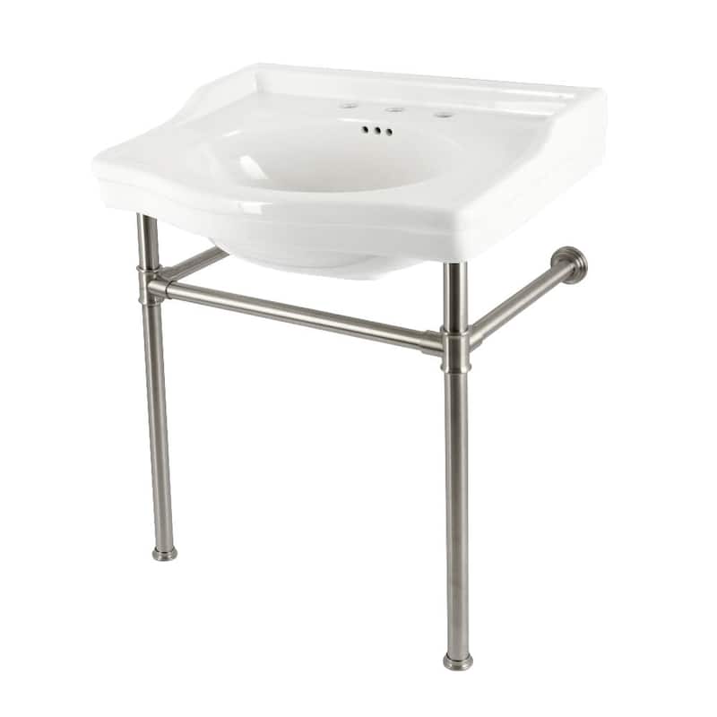 Kingston Brass VPB3308.ST Victorian 29-15/16" Rectangular Ceramic and - Brushed Nickel