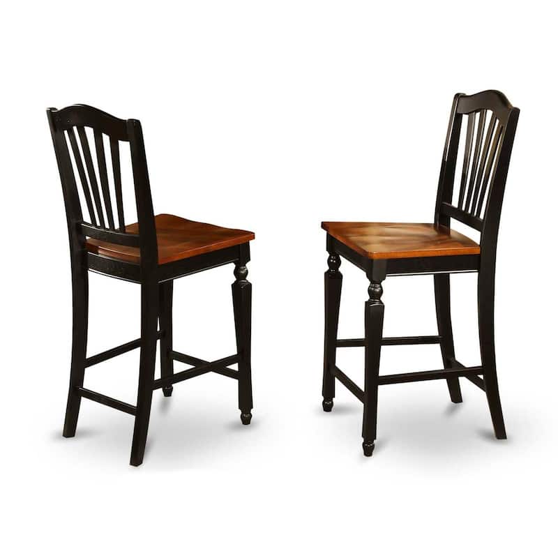 Counter Height Pub Set - 3 Piece Table & Chairs - Small Space Dining Set - Modern Kitchen Furniture