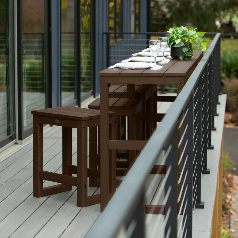 HIGHWOOD Monroe Modern Counter Height Balcony Stool/Table 6-Piece Set - N/A