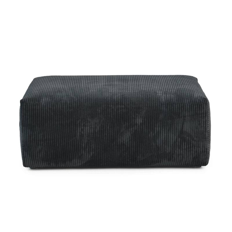 Modern Corduroy Upholstered Sofa, 4-seater, L-Shaped Sectional Sofa