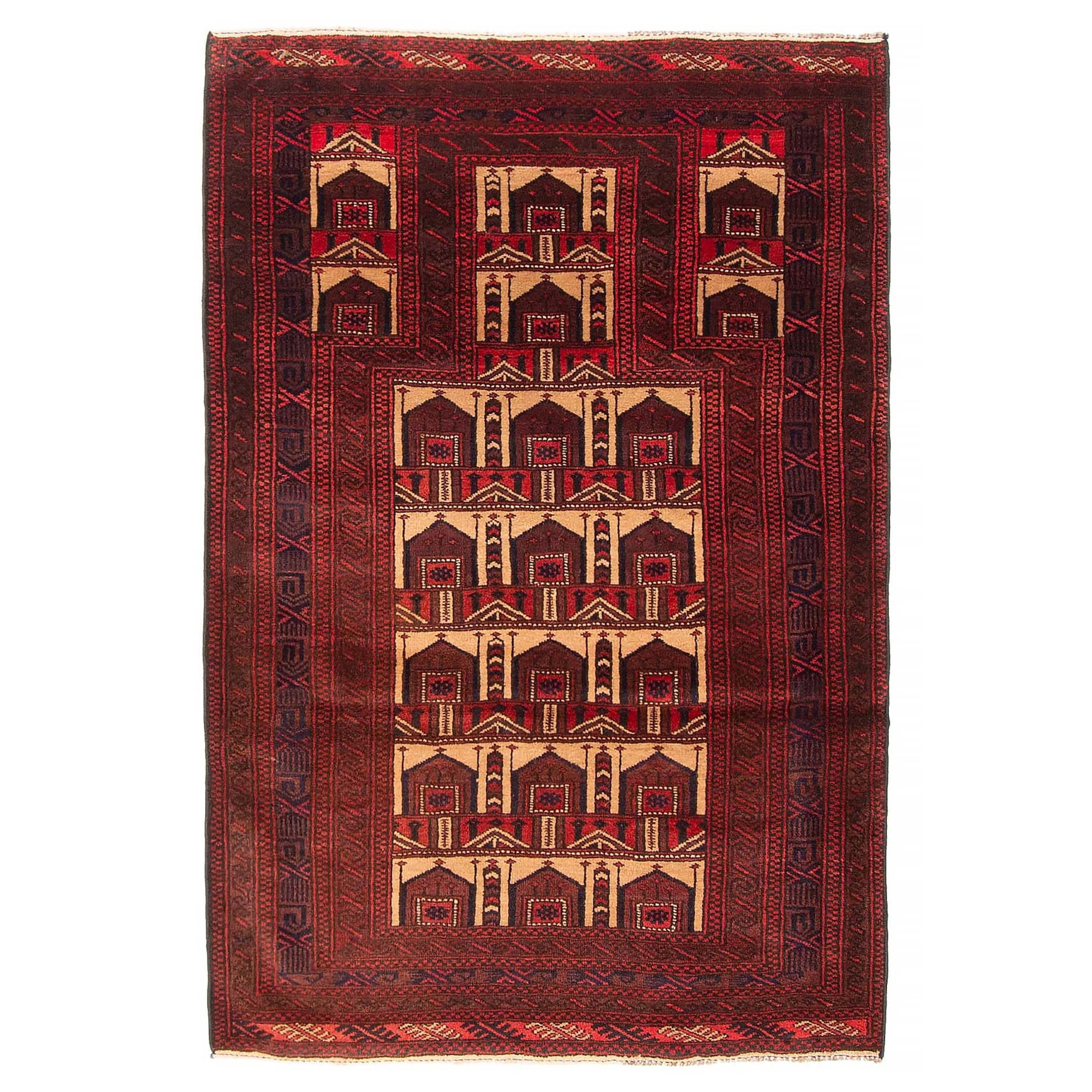 Teimani Beige Rug 3'1" x 4'7" - 3'1 x 4'7