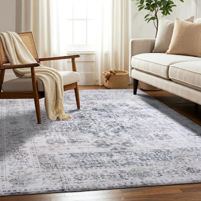 Delara Machine Washable Area Rug, Soft & Durable, Non-Slip Backing, Eco- Friendly GRS certified.