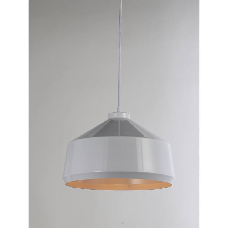 Pendant Light Modern Farmhouse White Ceiling Light Adjustable Height - 12