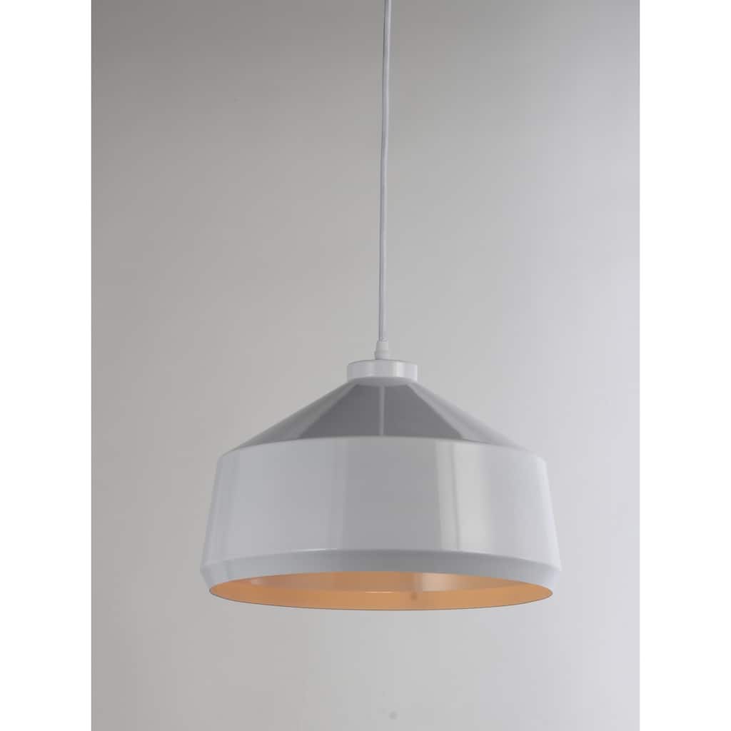 Pendant Light Modern Farmhouse White Ceiling Light Adjustable Height - 12