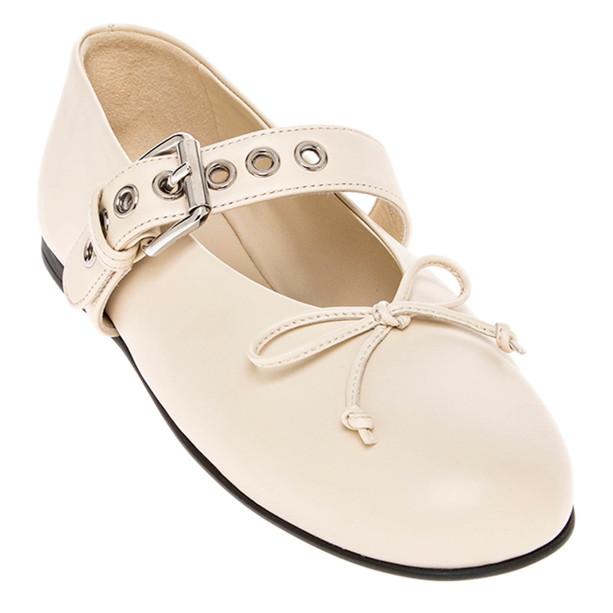 Miu Miu Buckled Ballerina Flats