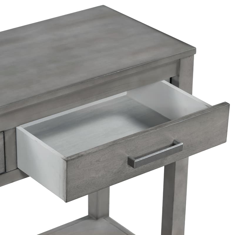 3-Drawer Console Table with 1 Shelf