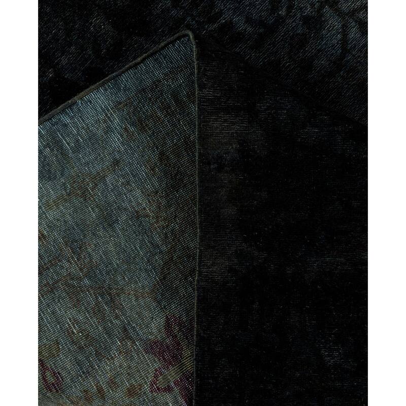 Overdyed One-of-a-Kind Hand-Knotted Area Rug - Green - 4' 2" x 6' 1"