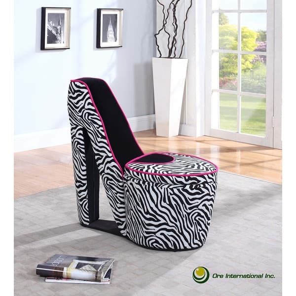 Zebra Print High Heel Chair On Sale Bed Bath & Beyond 8428410