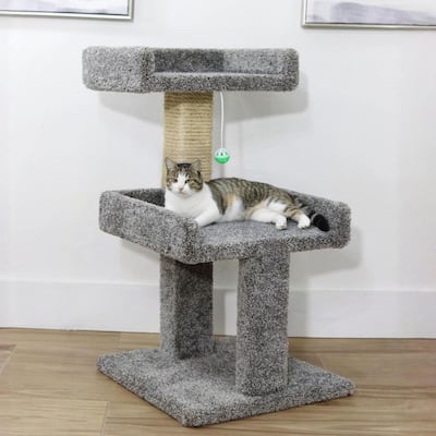 Sturdy Large Cat Perch with Spacious Platforms and Scratch Posts for Multi-Cat Lounging and Climbing