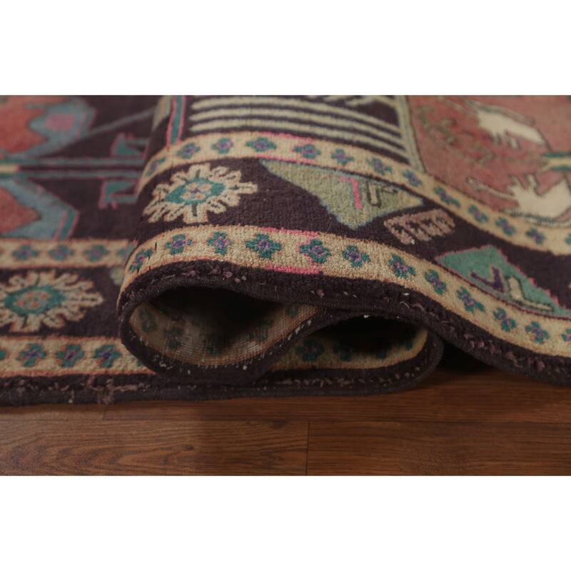 Over-Dyed Ardebil Persian Vintage Area Rug Handmade Wool Carpet - 4'10" x 9'7"