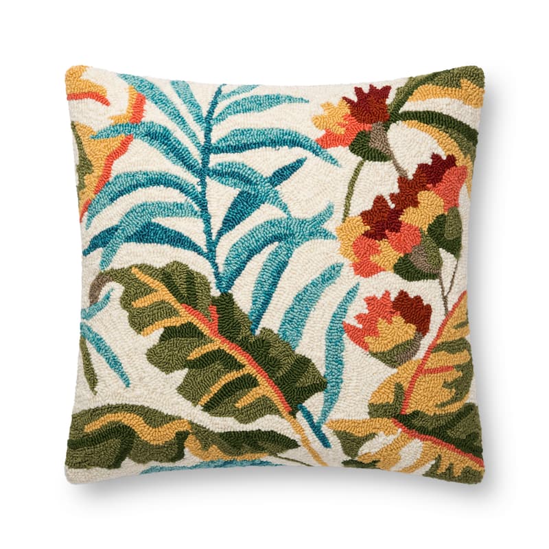 Alexander Home Florida Tropical Palm Throw Pillow - 22" x 22" Cover Only - Cover Only - Multi