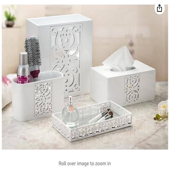 Creative Scents Decorative Tissue Case - White - White