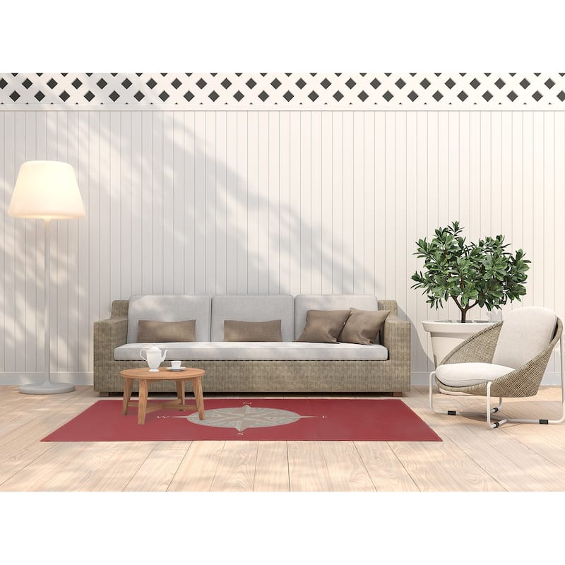 Compass Nautical Indoor/Outdoor Rug