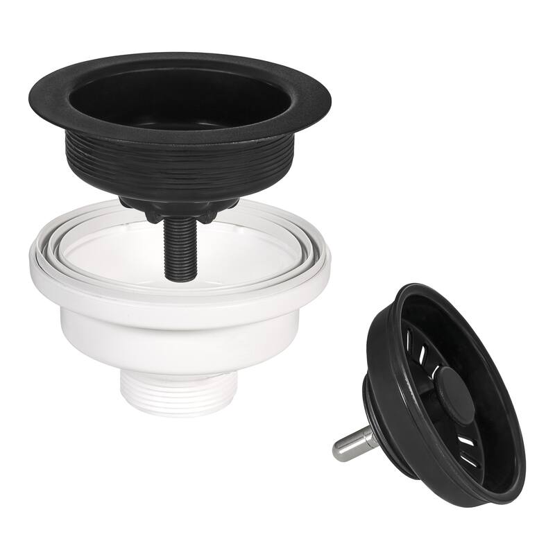 33 in Granite Workstation Matte Black Drop-in Kitchen Sink