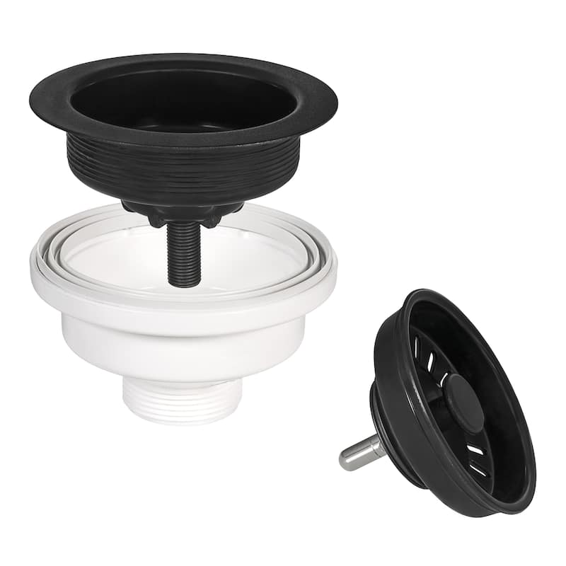 33 in Granite Workstation Matte Black Drop-in Kitchen Sink