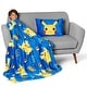 preview thumbnail 2 of 4, Pokemon Silk Touch Throw Blanket with Plush Pocket Pillow