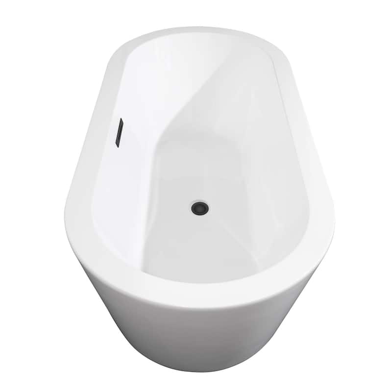 Wyndham Collection Mermaid 67" Free Standing Acrylic Soaking Tub with