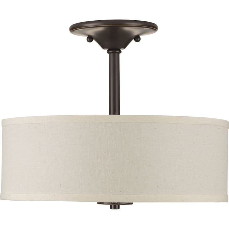 Inspire Collection Two-Light 13" Semi-Flush - 8.250" x 15.250" x 15.370" - 8.250" x 15.250" x 15.370"