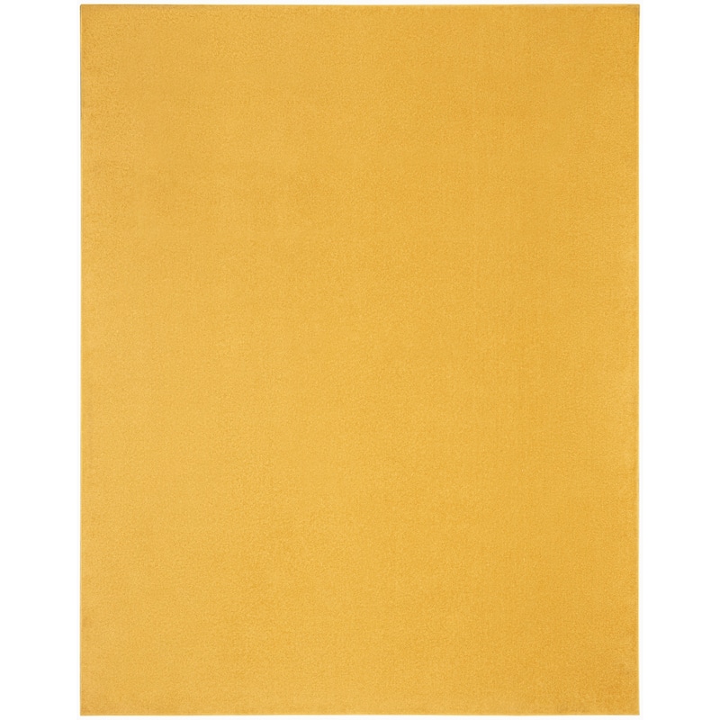 Nourison Modern Solid Indoor/Outdoor Area Rug - 10' x 14' - Yellow