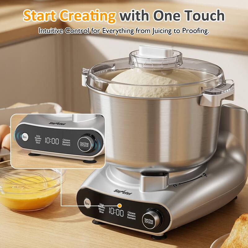 4-in-1 Multifunction Stand Mixer with Fermentation, 5.3QT Electric Dough Mixer