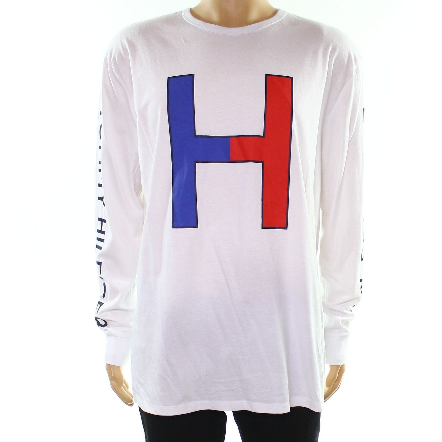 Shop Tommy Hilfiger Mens T Shirt Large H Logo Graphic Tee Overstock 28677601