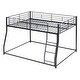 preview thumbnail 6 of 9, Full XL over Queen Metal Floor Bunk Bed, Black