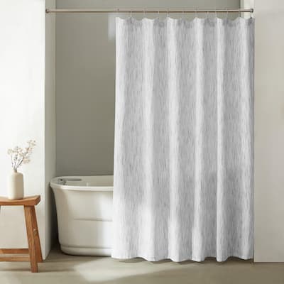 Calvin Klein Speckled Waffle White Shower Curtain