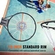 preview thumbnail 5 of 9, Black Heavy-Duty Wall Door Mounted Basketball Hoop with Net and Double Spring Suitable for Indoor or Outdoor Play