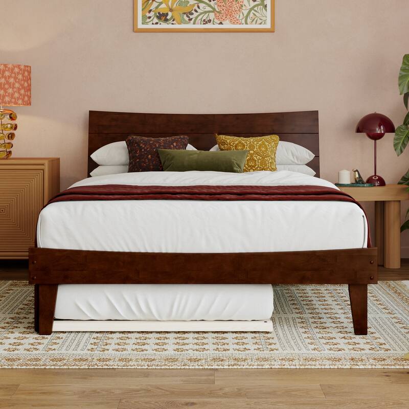Phoenix Wood Platform Bed with Trundle