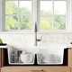 preview thumbnail 35 of 75, Karran Retrofit Farmhouse Quartz 34 in. Double Bowl 50/50 Sink Kit