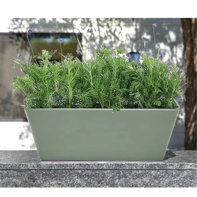 16" Rectangular Indoor/Outdoor Self-Watering Bamboo Planters