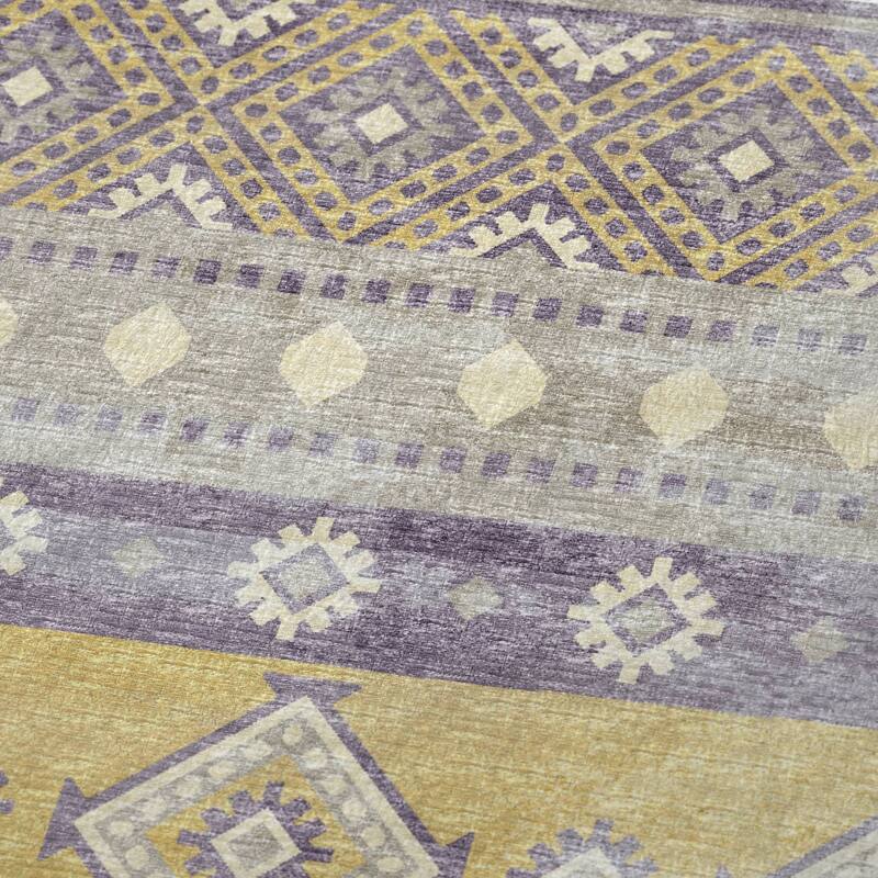 Premium Machine Washable ASB118 Boho Global Sherpa Throw Blanket