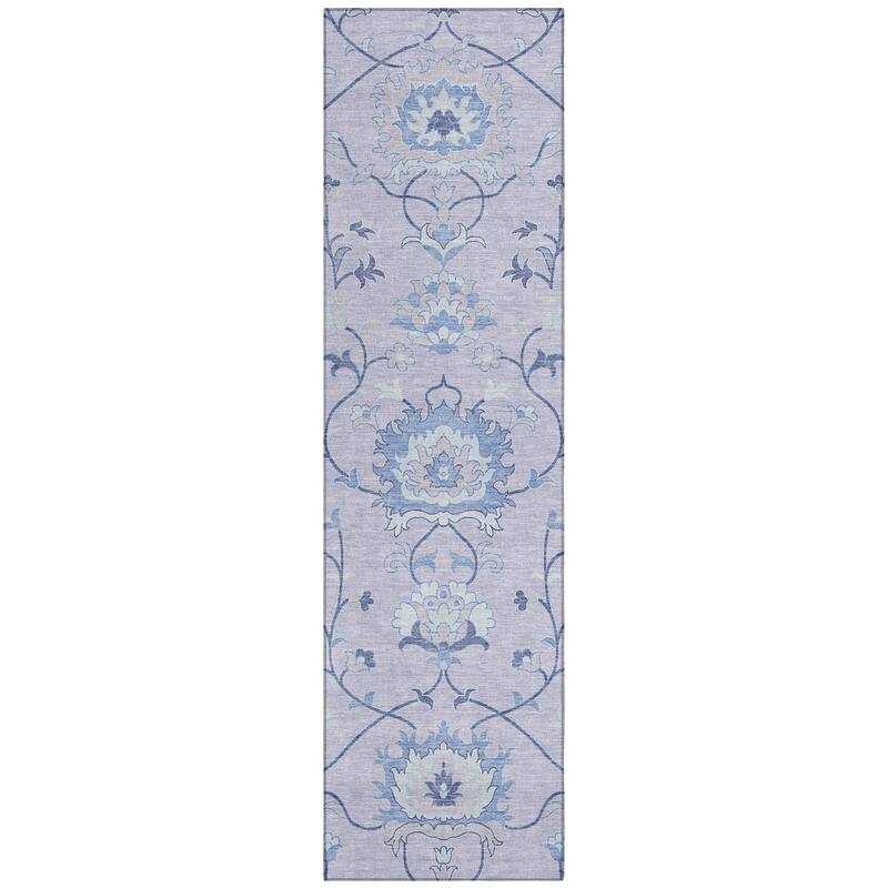 Machine Washable Indoor/ Outdoor Traditional Serena Chantille Rug