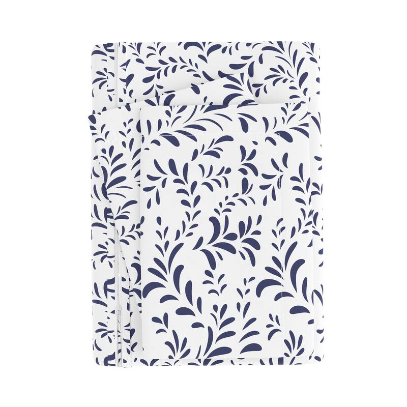 Becky Cameron Burst of Vines 3 Piece Duvet Cover Set