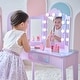 preview thumbnail 6 of 9, Teamson Kids Wooden Kids Vanity Pretend Play Toy Set with Touch Sensor Mirror, LED Lights, and Storage Drawer Toddlers and Kid