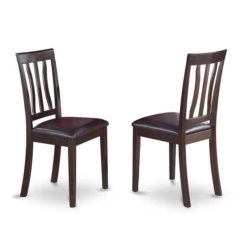 HomeStock 3-Pc Cappuccino Solid Wood Top - Dining Room Set - Seats 4