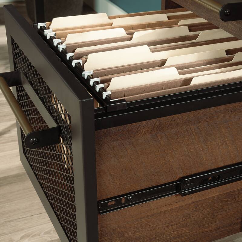 Wood Desk with Hutch, Brown