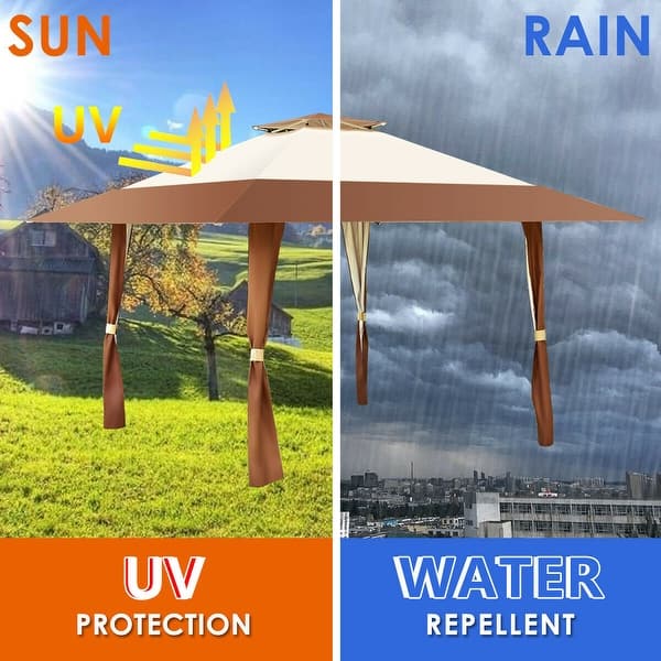 Costway 13 X13 Folding Gazebo Canopy Shelter Awning Tent Patio Garden Overstock 19497977