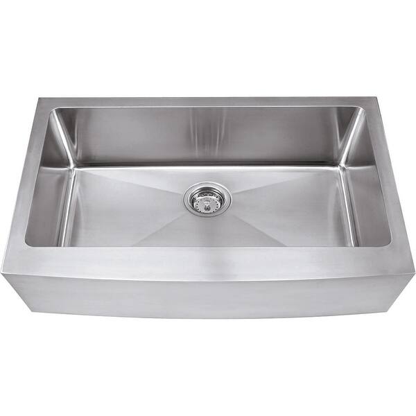 slide 1 of 1, Hardware Resources 35-7/8" Farmhouse Single Basin Stainless Steel Stainless Steel