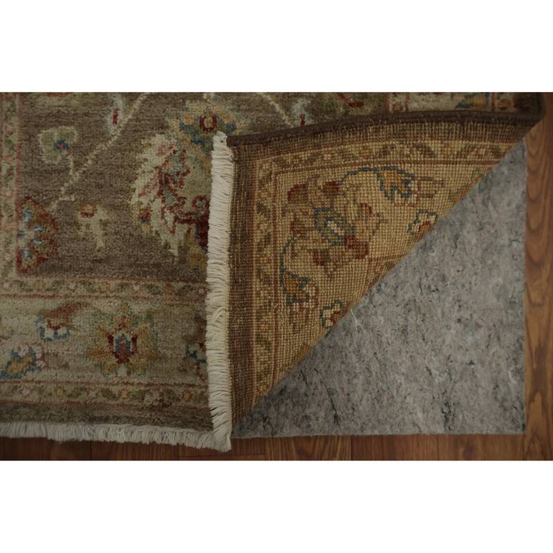 Hand Knotted Oriental 100% Wool Carpet Traditional All-Over Brown Peshawar Area Rug - 3' 2'' X 2' 0''