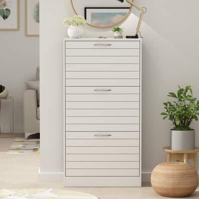 Shoe Cabinet with Flip Drawer for Entryway Rack Storage Organizer