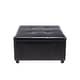 preview thumbnail 17 of 24, Porthos Home Jara Faux Leather Flip Top Square Storage Ottoman