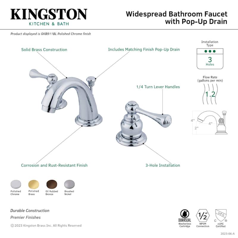 Vintage 8 in. Widespread Bathroom Faucet