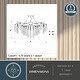 preview thumbnail 5 of 5, Rainier 24-in W Crystal Silver Waterfall Semi Flush Mount Ceiling Light - 24-in W x 13-in H x 24-in D
