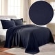preview thumbnail 20 of 88, Superior Fleur De Lis Cotton Decorative Bedspread Set Navy Blue - Full