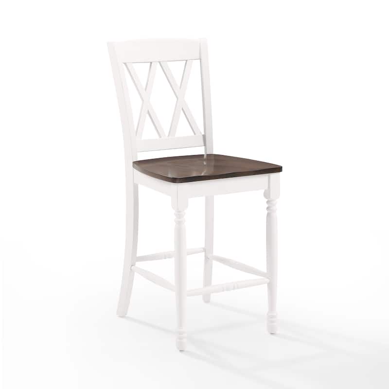 Crosley Shelby 2Pc Counter Stool Set - 18 "W x	21.75 "D x 40.63 "H